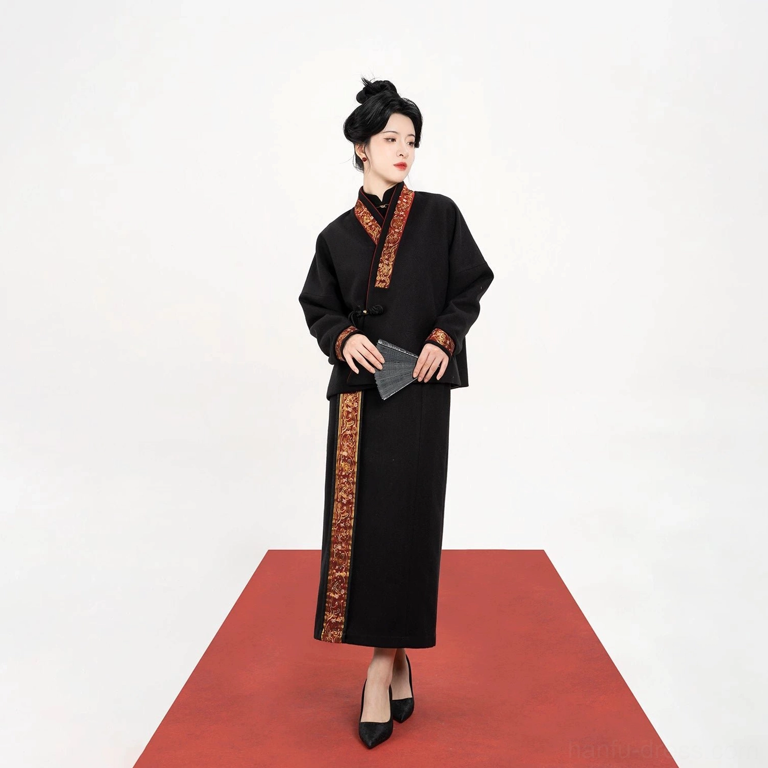 Dunhuang scroll motif Tang Dynasty Hanfu jacket and long skirt modern Chinese-style outfit product detail