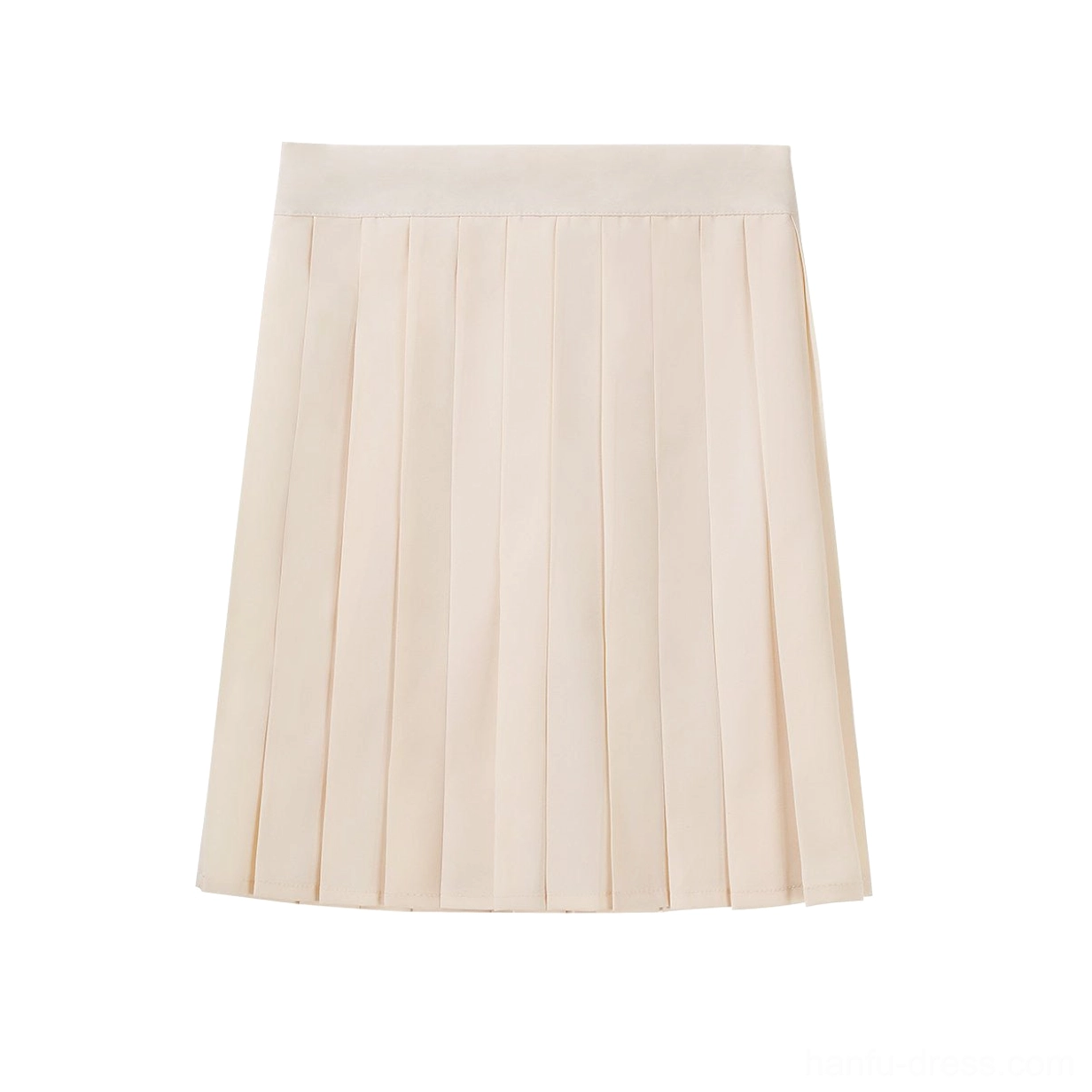 Ivory high-waisted pleated petticoat for Gallop in Spring Ming style Hanfu Chinese New Year dress outfit