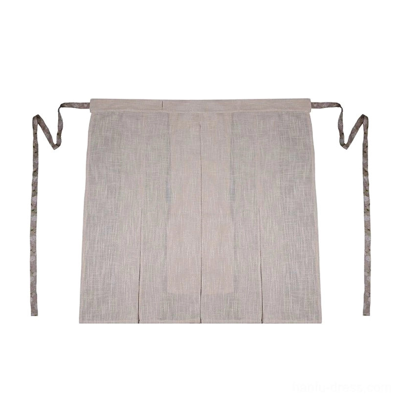 Song Dynasty modern Hanfu wrap skirt product image in apricot, featuring a graceful three-pleat silhouette for traditional and contemporary styling